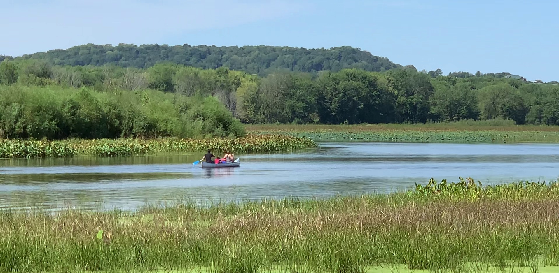 Canoe on Mississippi River
